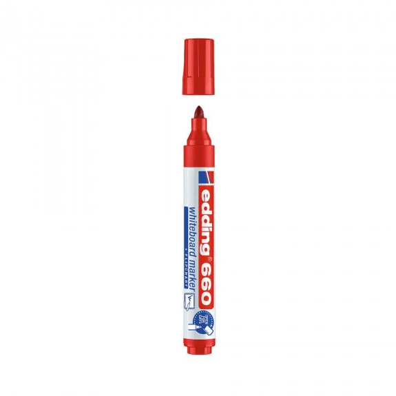Marcador para quadro banco edding 660 Vermelho
