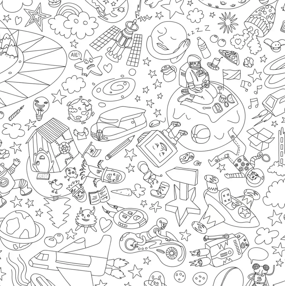 Omy Cosmos - Poster gigante para colorir