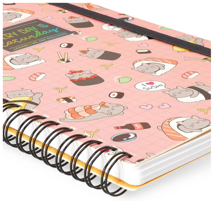 Caderno Legami A5 Espiral linhas - Sushi Cat