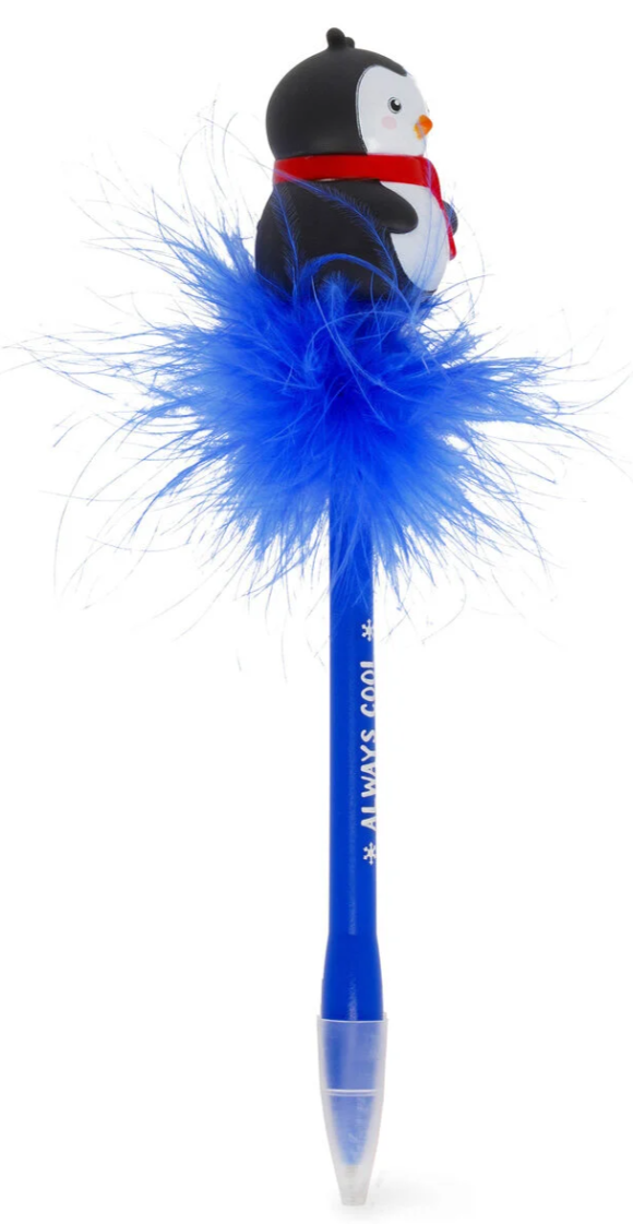 Caneta esferográfica iluminada - Pinguim - Escrever é mágico