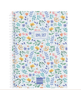 Agenda semanal espiral A6 Fiori 129x150mm 26/27 16 meses Finocam
