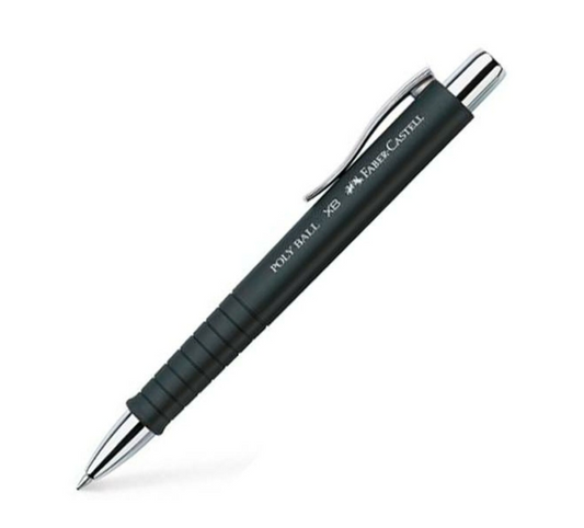 Caneta Esferográfica Retrátil FABER-CASTELL Poly Ball Xb Preto