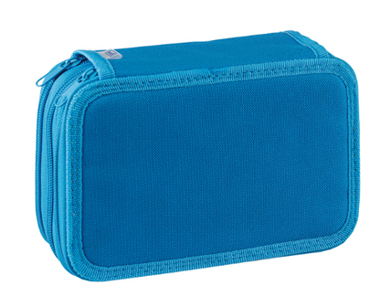 Estojo completo com 3 fechos Azul Neon Favorit