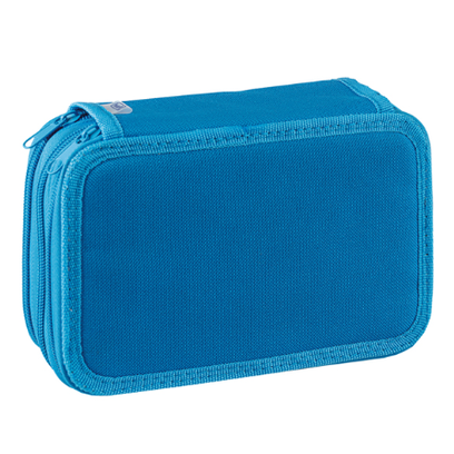 Estojo completo com 3 fechos Azul Neon Favorit