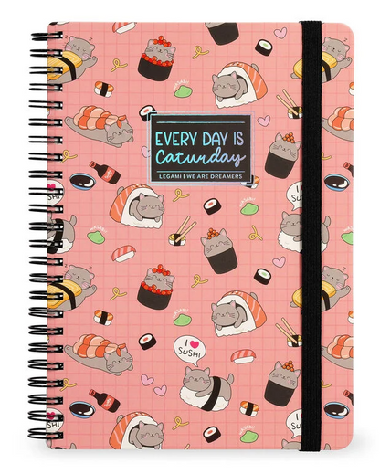 Caderno A4 Legami Espiral Maxi - Sushi Cat