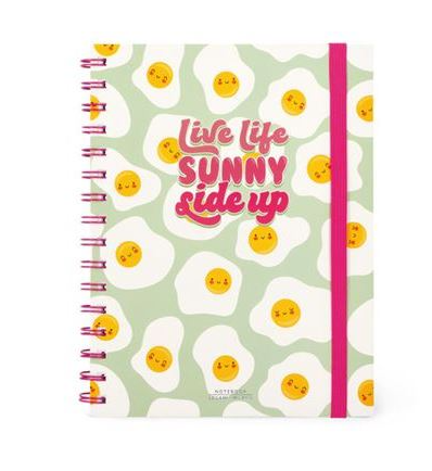 Caderno espiral A5 c/elástico Egg Legami
