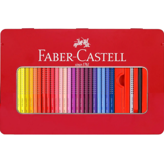 Lápis de cor Grip Faber-Castell cx de 48 c/ caixa metálica