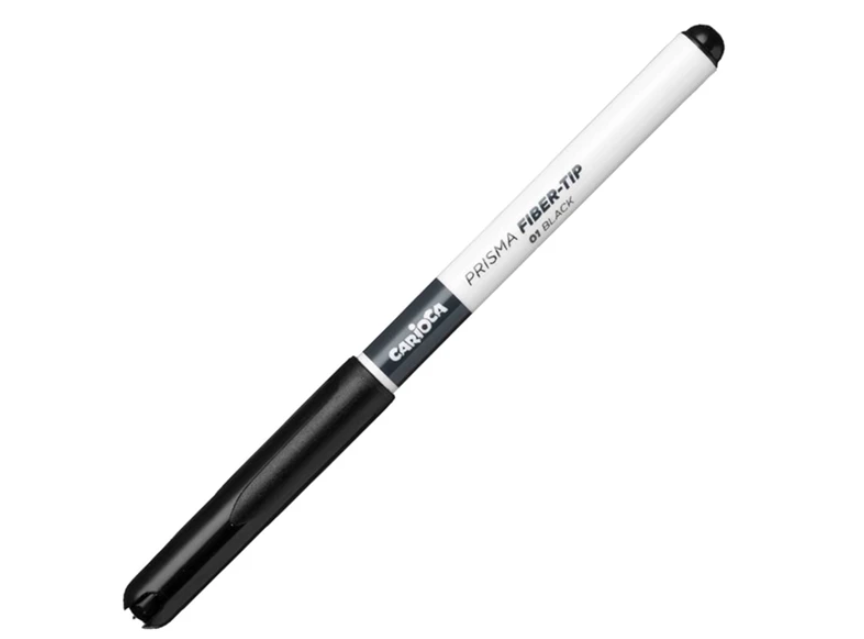 Marcador Carioca plus Prisma fiber-tip Preto
