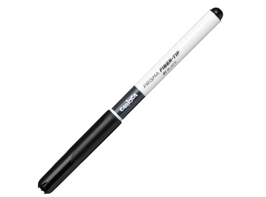 Marcador Carioca plus Prisma fiber-tip Preto
