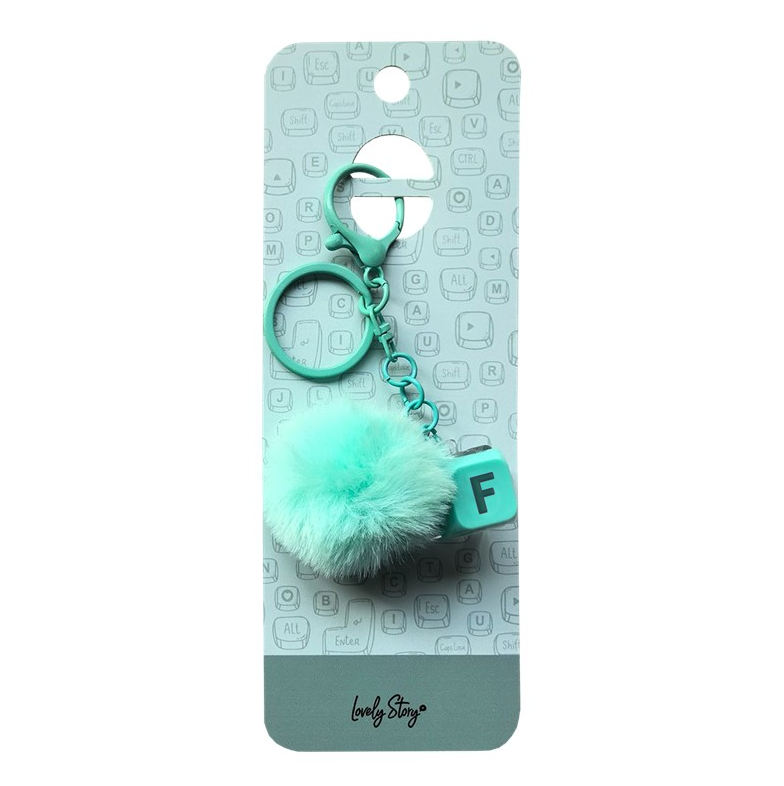 Porta-Chaves com Tecla F Verde – Lovely Story