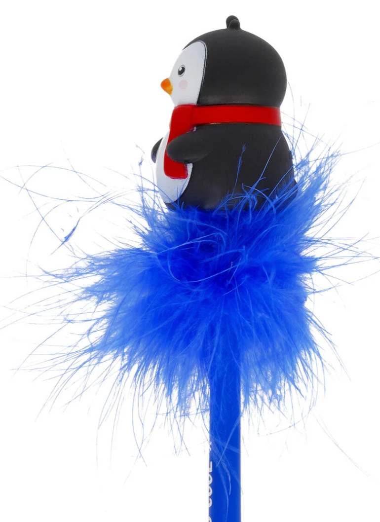 Caneta esferográfica iluminada - Pinguim - Escrever é mágico