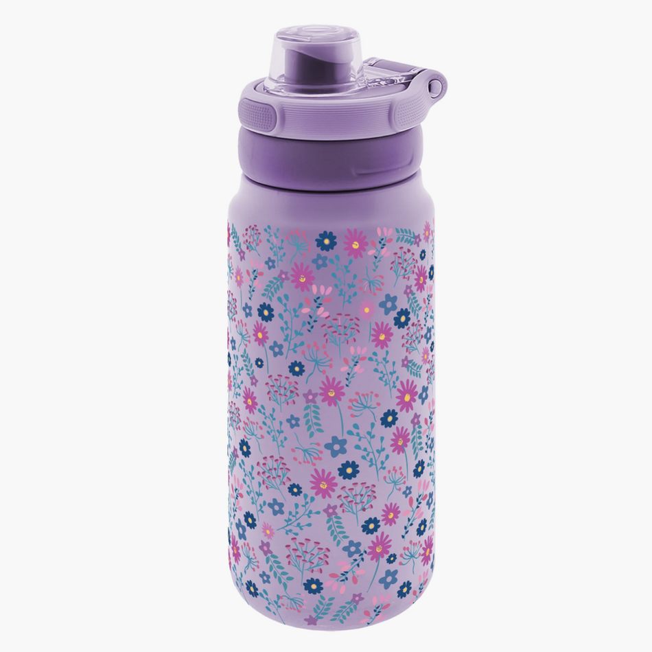 Garrafa térmica Sport - Lilac - Floral Vibes 750ML