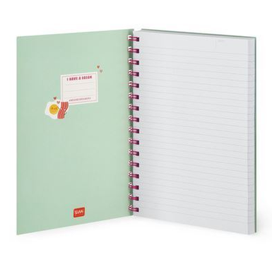 Caderno espiral A5 c/elástico Egg Legami