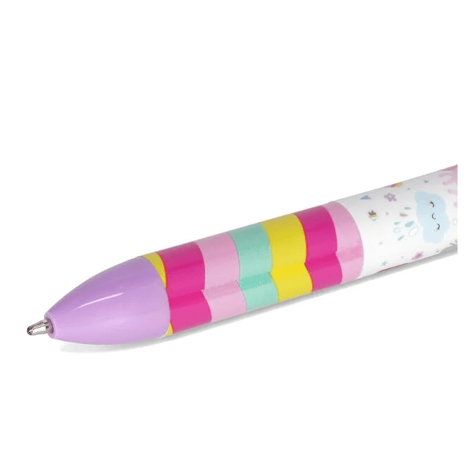 Caneta Esferográfica 2 cores Unicórnio - Click&Clack