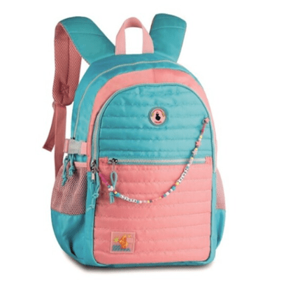 Mochila Luluca Verde / Rosa claro