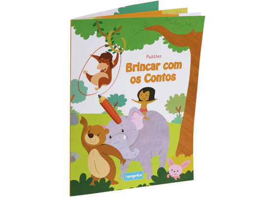 Livro para colorir - Brincar com os Contos – Puzzles