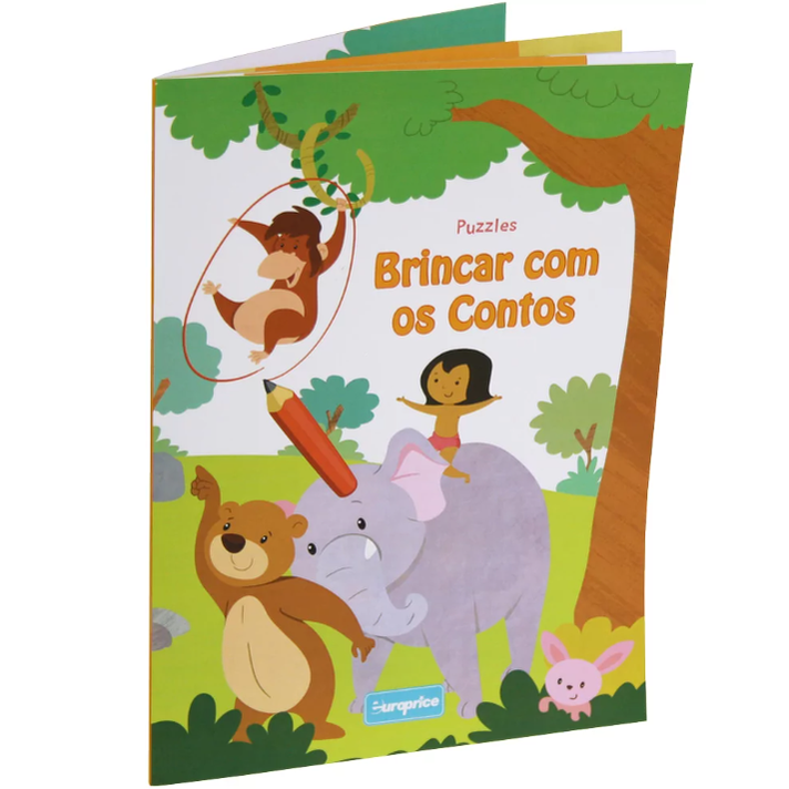 Livro para colorir - Brincar com os Contos – Puzzles