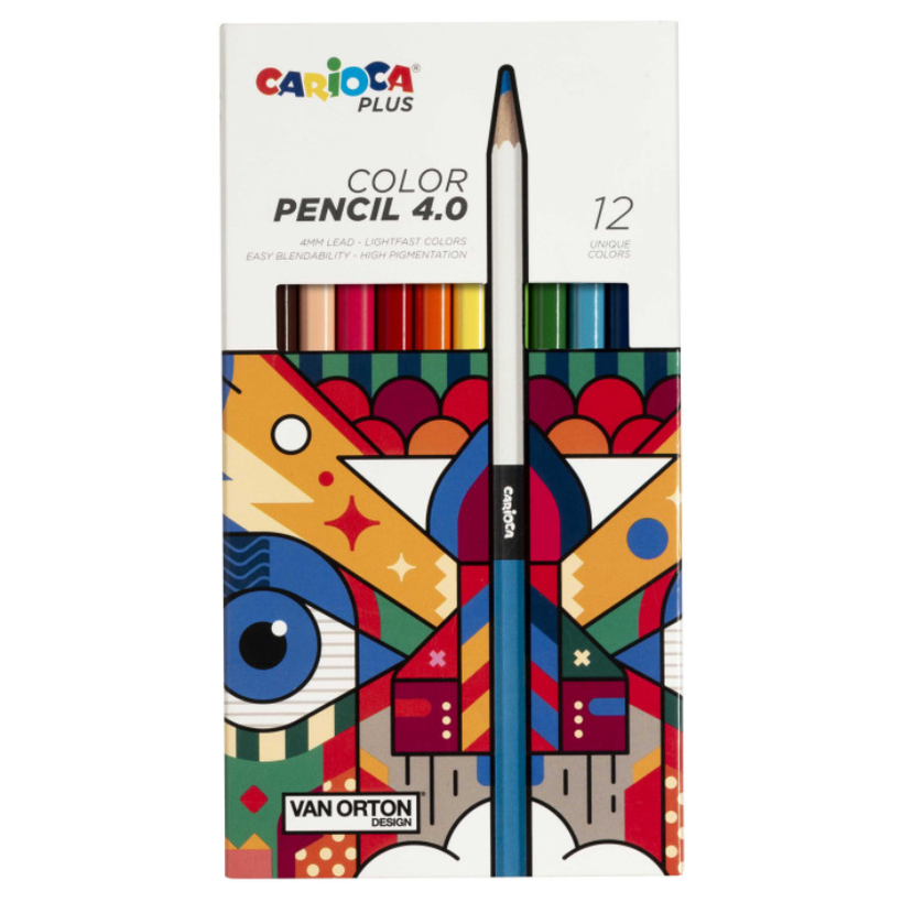 Lápis de cor Carioca plus caixa 12 unidades
