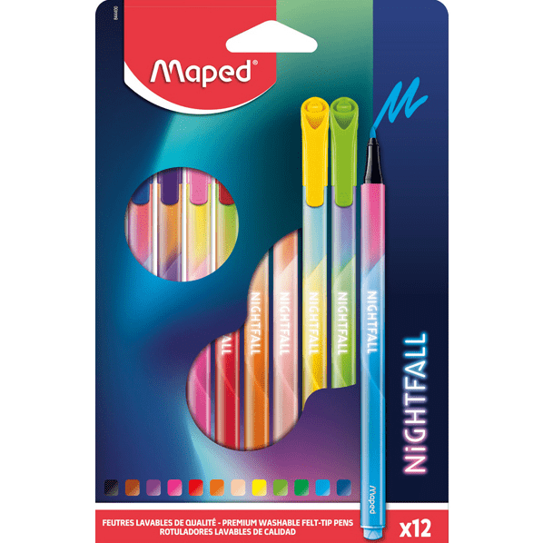 MARCADOR MAPED NIGHTFALL C/12 CORES