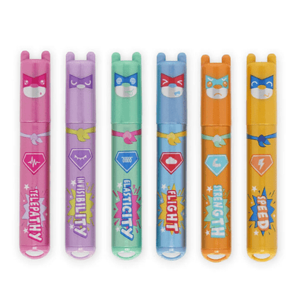 Conjunto de 6 Mini Marcadores - Teddy's Superpower Legami