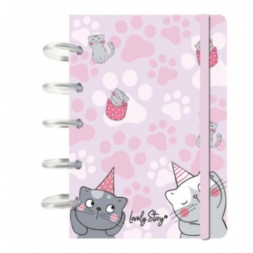 Caderno A6 personalizável Gatos