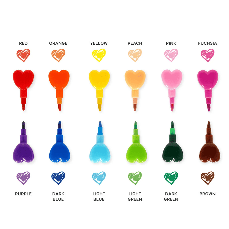 12 Lápis de Cera Empilháveis - Dream in colour - Legami