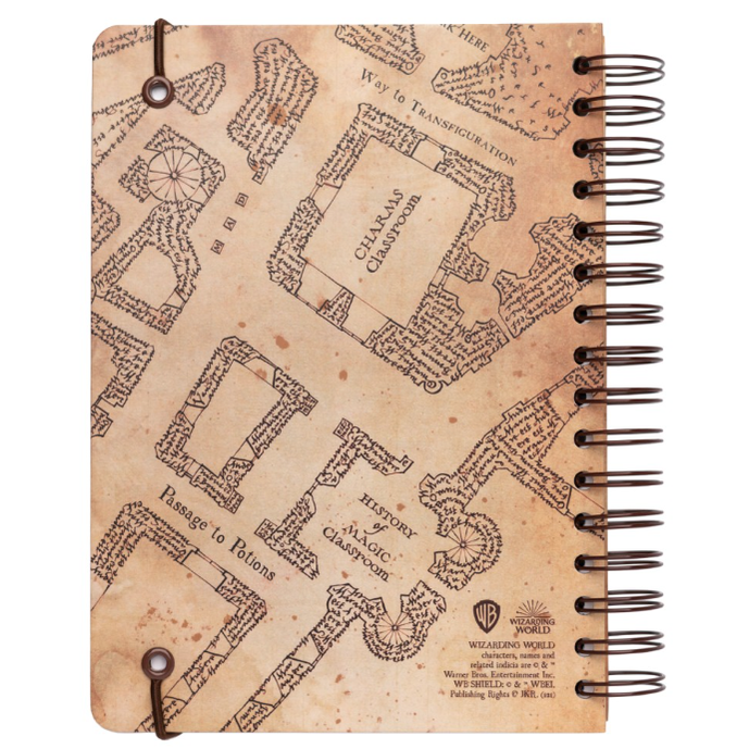 Caderno A5 Harry Potter capa dura marauders mapa