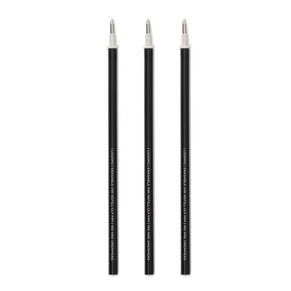 Set de 3 recambios negros para bolígrafos borrables