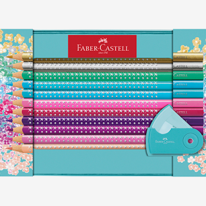 Caixa de 20 lápis de cor sparkle Faber-Castell