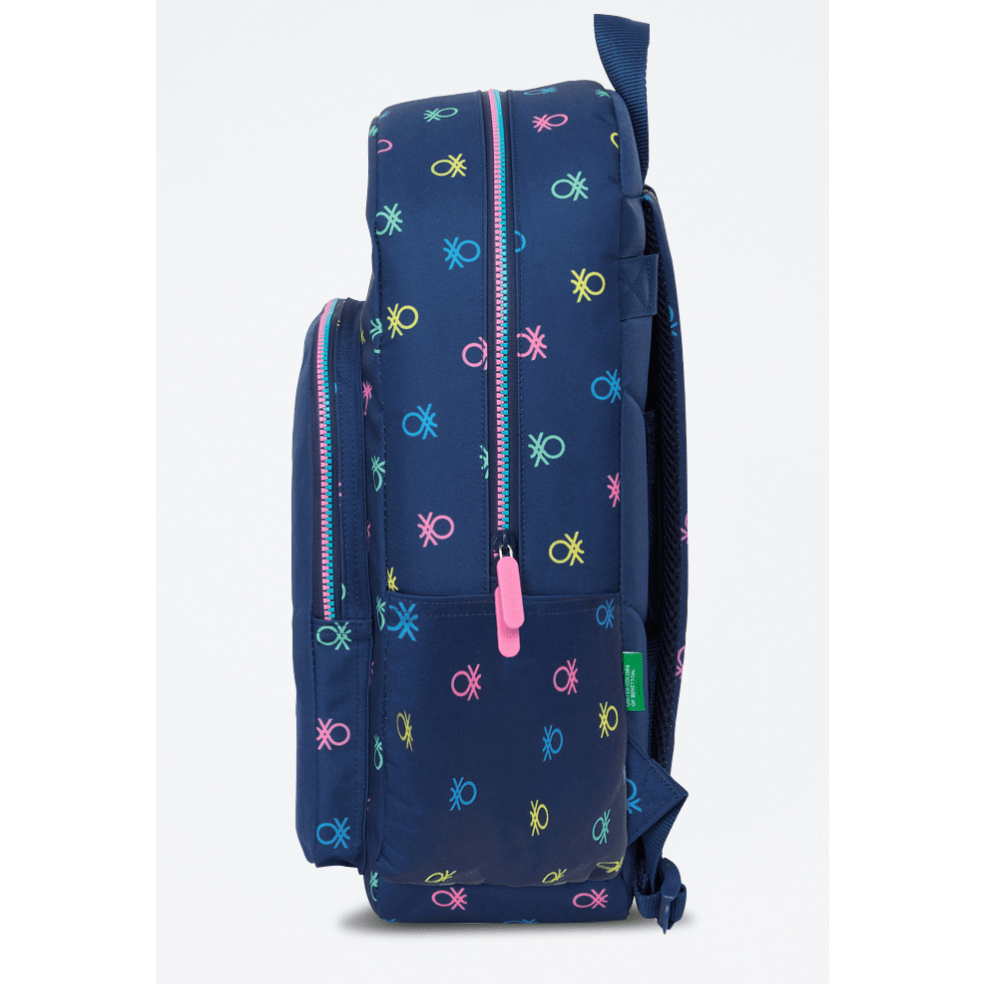 Mochila escolar Benetton 46cm Azul marino