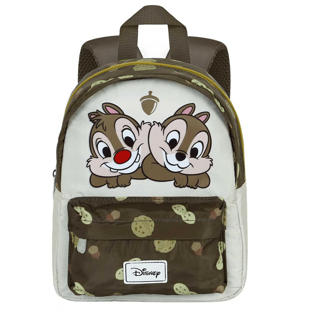 Mochila Pré-Escolar Joy Tico e Teco Nuts Disney - Castanho - Papelaria Encantada