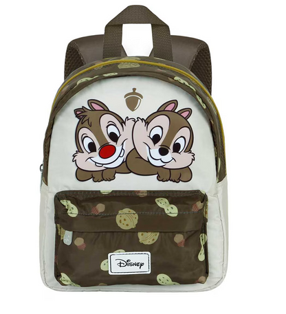 Mochila Pré-Escolar Joy Tico e Teco Nuts Disney - Castanho - Papelaria Encantada