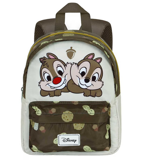 Mochila Pré-Escolar Joy Tico e Teco Nuts Disney - Castanho - Papelaria Encantada