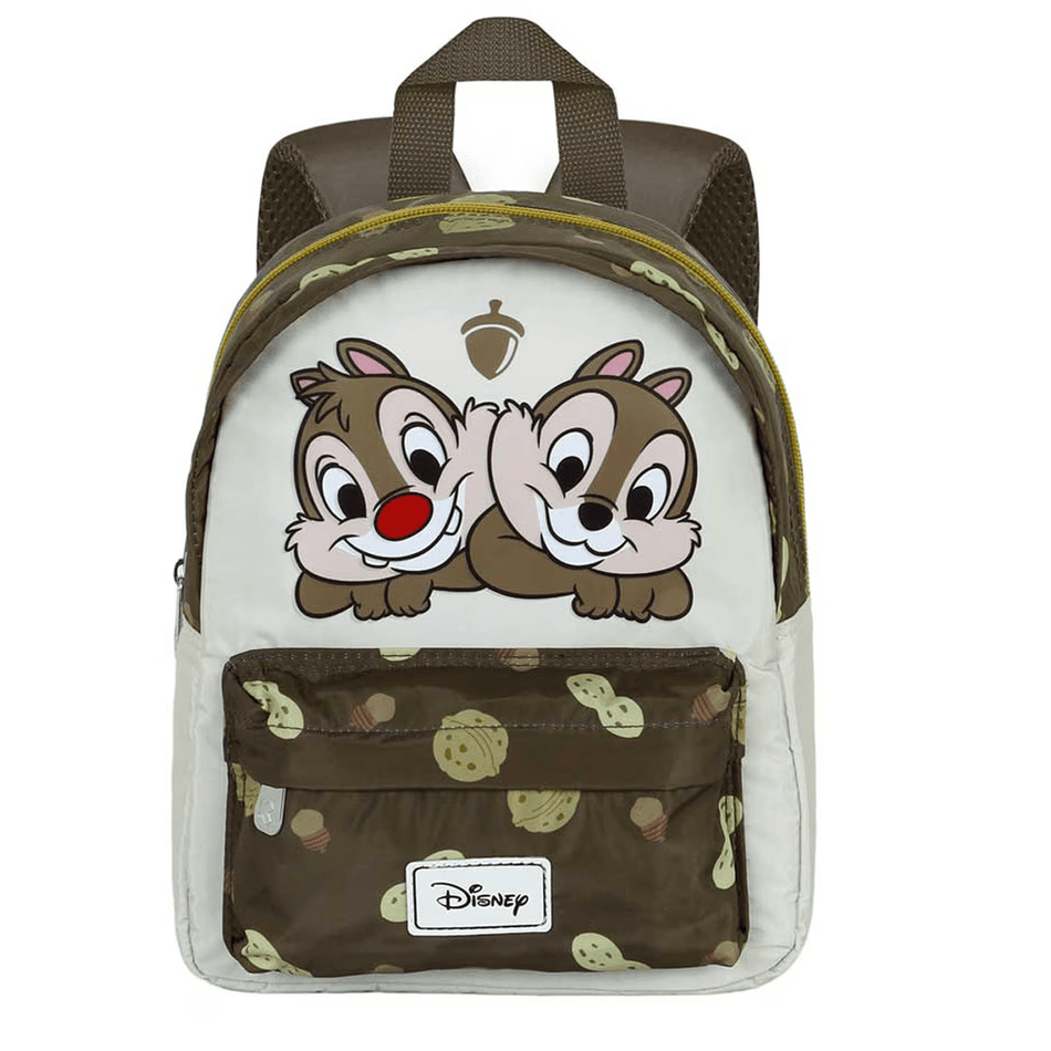 Mochila Pré-Escolar Joy Tico e Teco Nuts Disney - Castanho - Papelaria Encantada