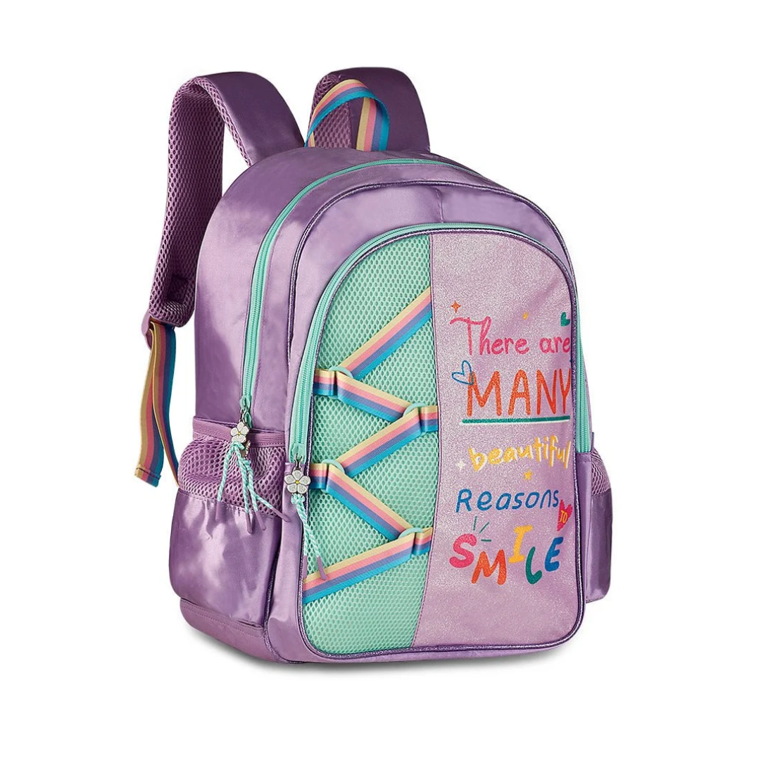 Conjunto Smile Lilás - Mochila+Lancheira+Estojo