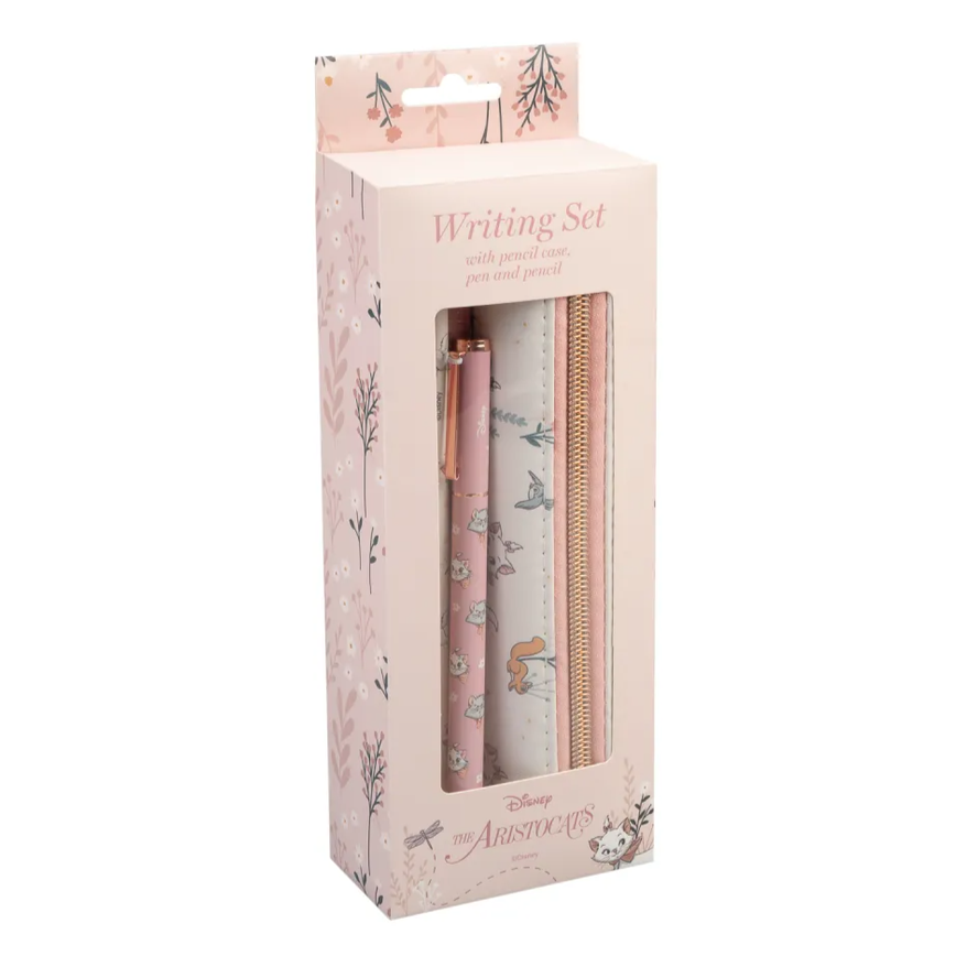 Conjunto Estojo com caneta e lápis disney bonjour Marie