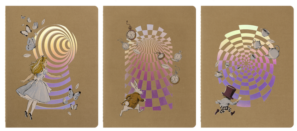 Cadernos Cahier Alice no País das Maravilhas – Conjunto de 3, XL, Pautado
