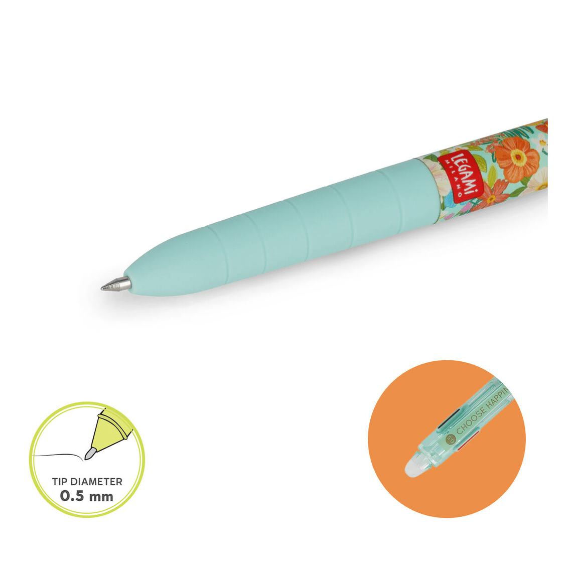 Caneta 3 cores apagável - Papelaria Encantada