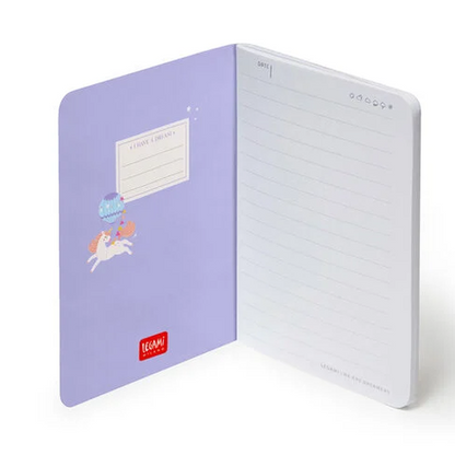 Caderno A6 com linhas Unicórnio Legami