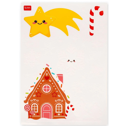 Conjunto de 70 adesivos estáticos para janelas - Windo-Wow Natal Legami