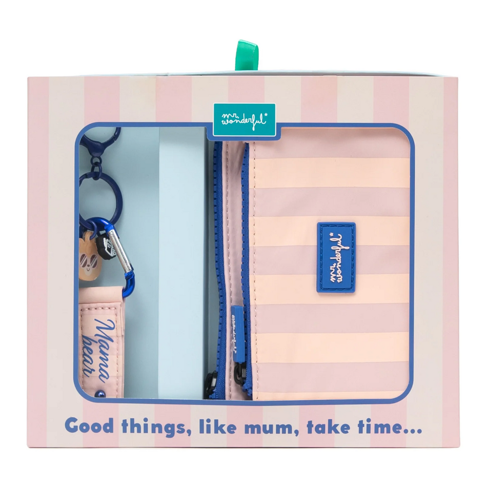 Conjunto carteira dupla + porta-chaves - Ursa Mr. Wonderful
