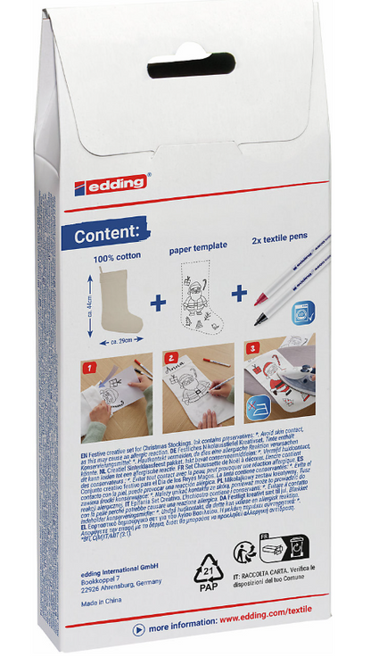 Conjunto Edding criativo de Natal