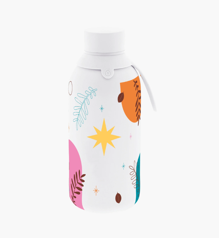 Garrafa térmica Color Flow - Ice - 500ML Branca