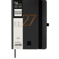 Agenda semanal A6 124x150mm 2026/27 16 meses Finocam Preta