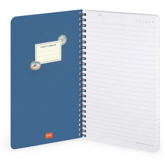 Caderno Legami A5 Espiral linhas - Travel Stickers