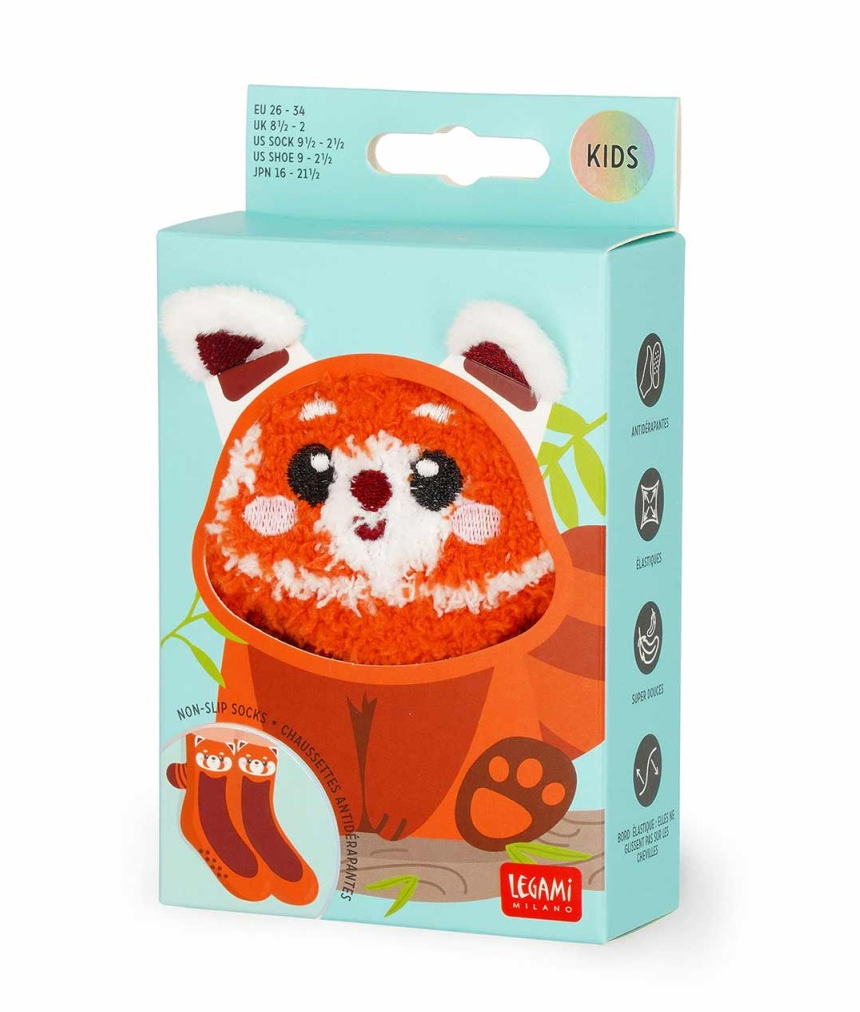 Meias Legami Panda Vermelho Criança