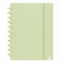 Cuaderno Ingeniox A4 Forrado 80fl 100g Espuma Con Elástico Verde Pastel