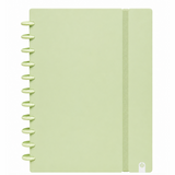 Cuaderno Ingeniox A4 Forrado 80fl 100g Espuma Con Elástico Verde Pastel