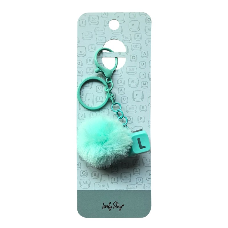 Porta-Chaves com Tecla L Verde – Lovely Story