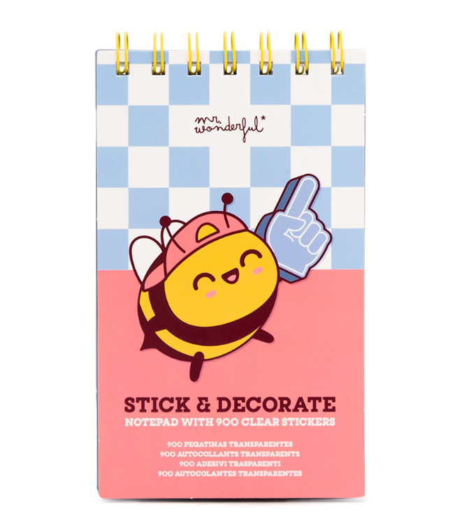 Bloco com Autocolantes Transparentes Mr.wonderful